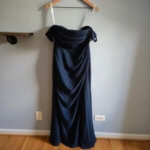 New JJ's House A-line Off the Shoulder Floor-Length Chiffon Bridesmaid Dress